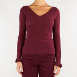 Maglia Bordeaux in filato bouclé MLLCANTONE 5 MARELLA 