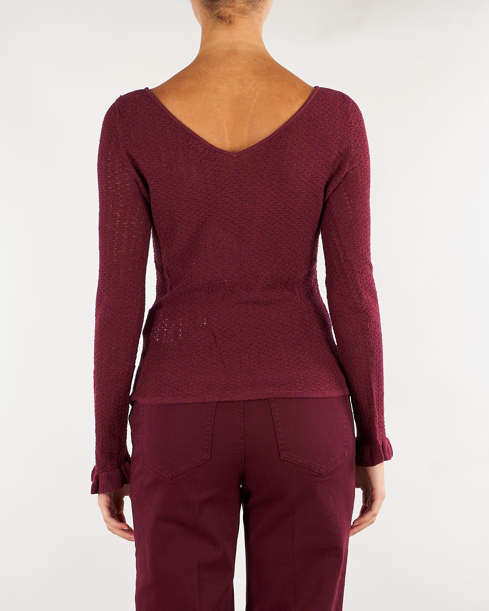 Maglia Bordeaux in filato bouclé MLLCANTONE 5 MARELLA 
