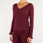 Maglia Bordeaux in filato bouclé MLLCANTONE 5 MARELLA 