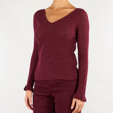 Maglia Bordeaux in filato bouclé MLLCANTONE 5 MARELLA 