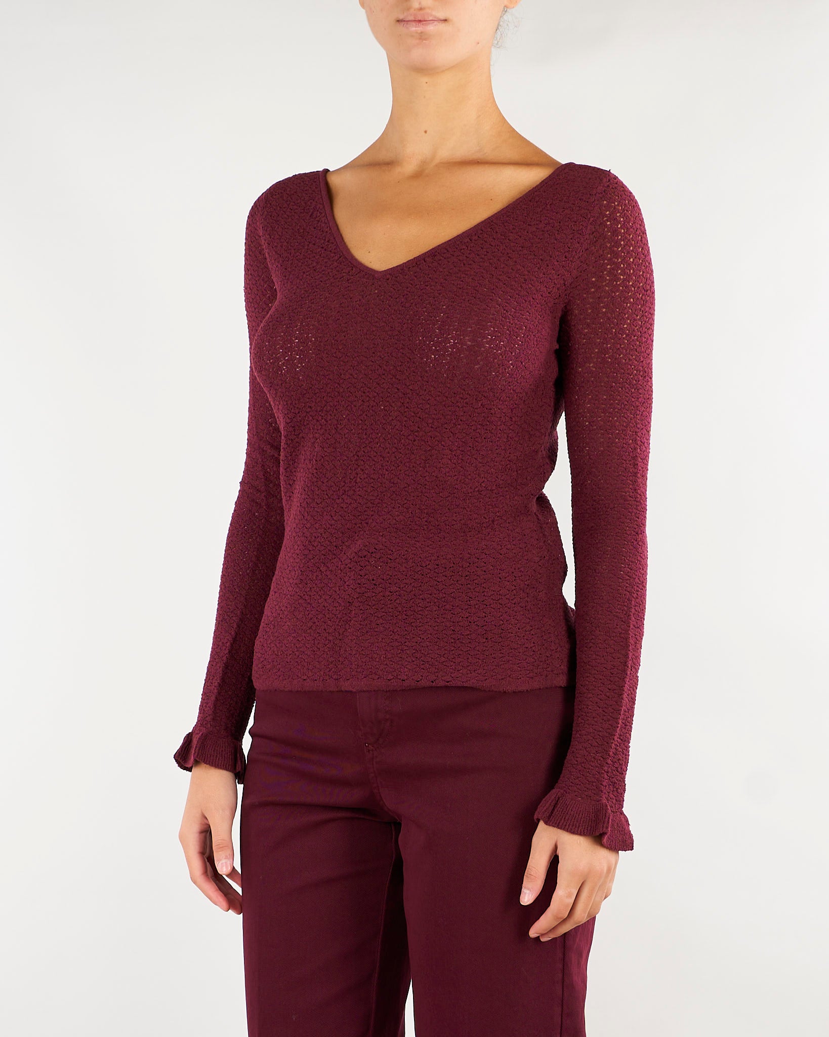 Maglia Bordeaux in filato bouclé MLLCANTONE 5 MARELLA 