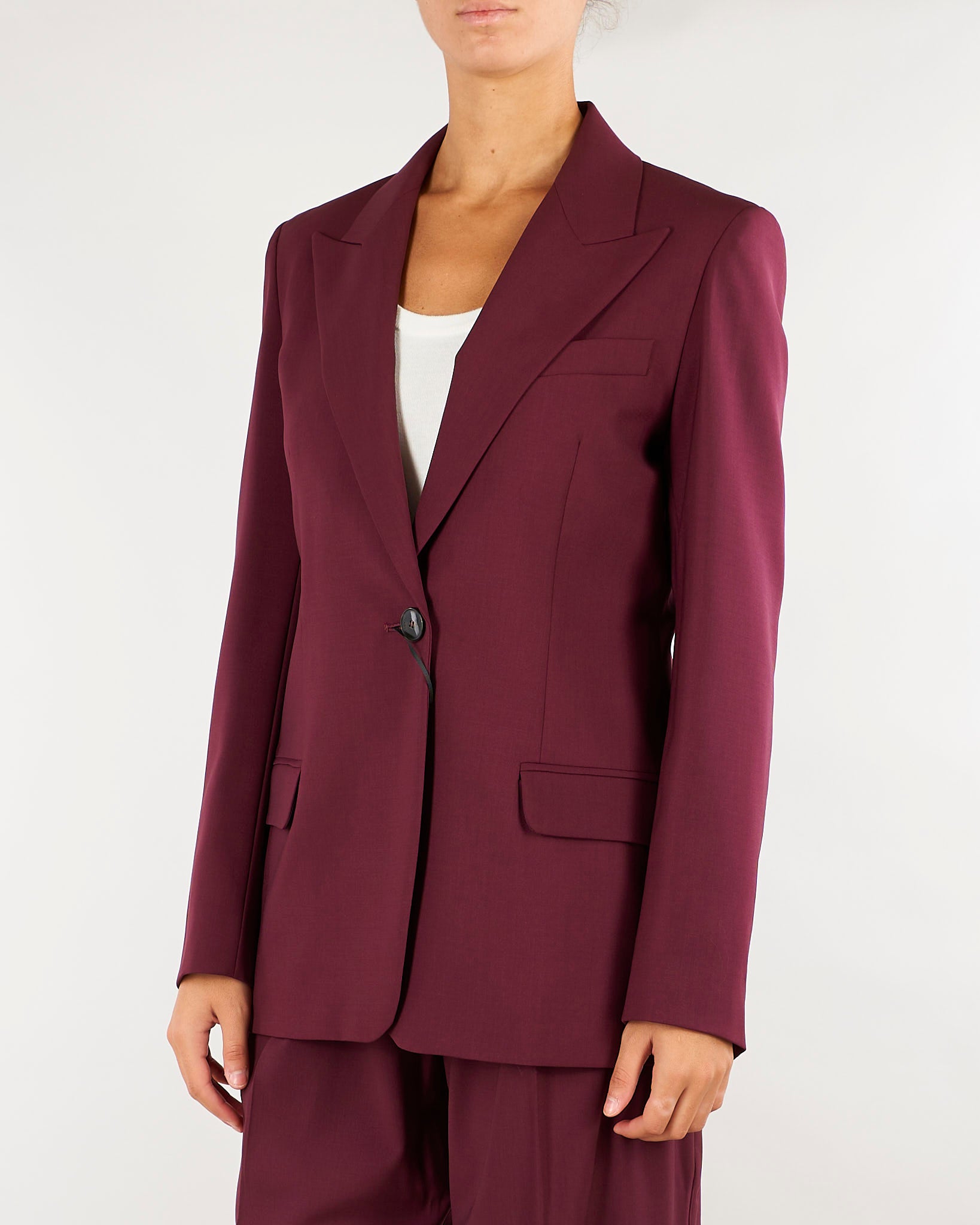 Blazer Bordeaux in lana stretch MLLCERVO 3 MARELLA 