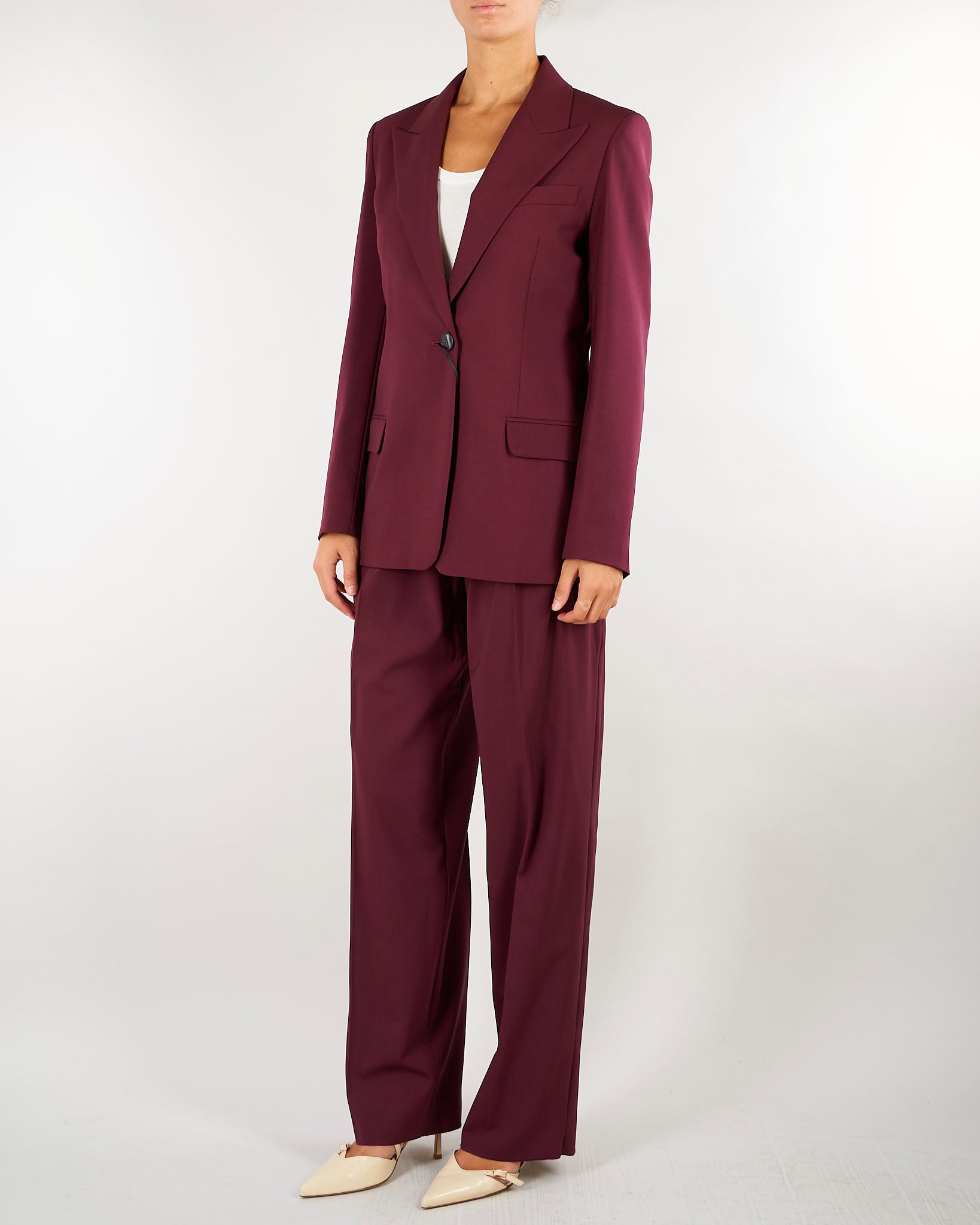 Blazer Bordeaux in lana stretch MLLCERVO 3 MARELLA 