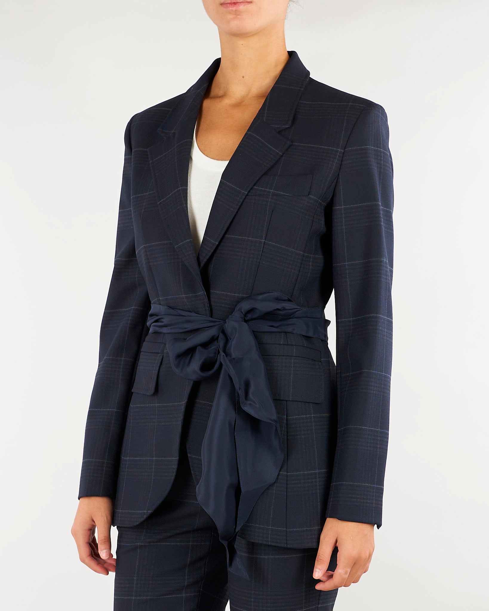 Blazer blu monopetto con fusciacca MLLDRITTO 1 MARELLA 