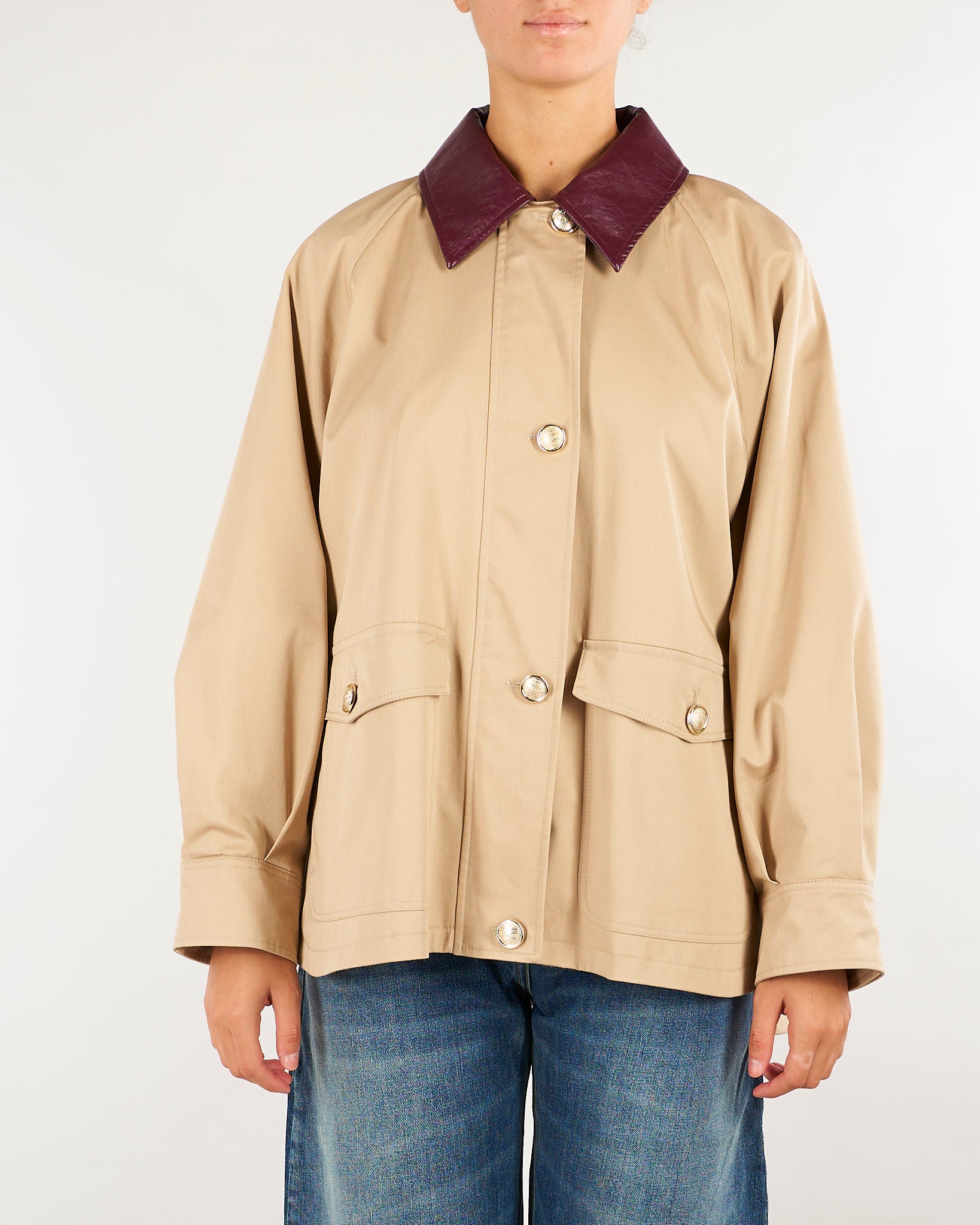 Giaccone Beige in gabardina stretch MLLEDITTO 1 MARELLA 