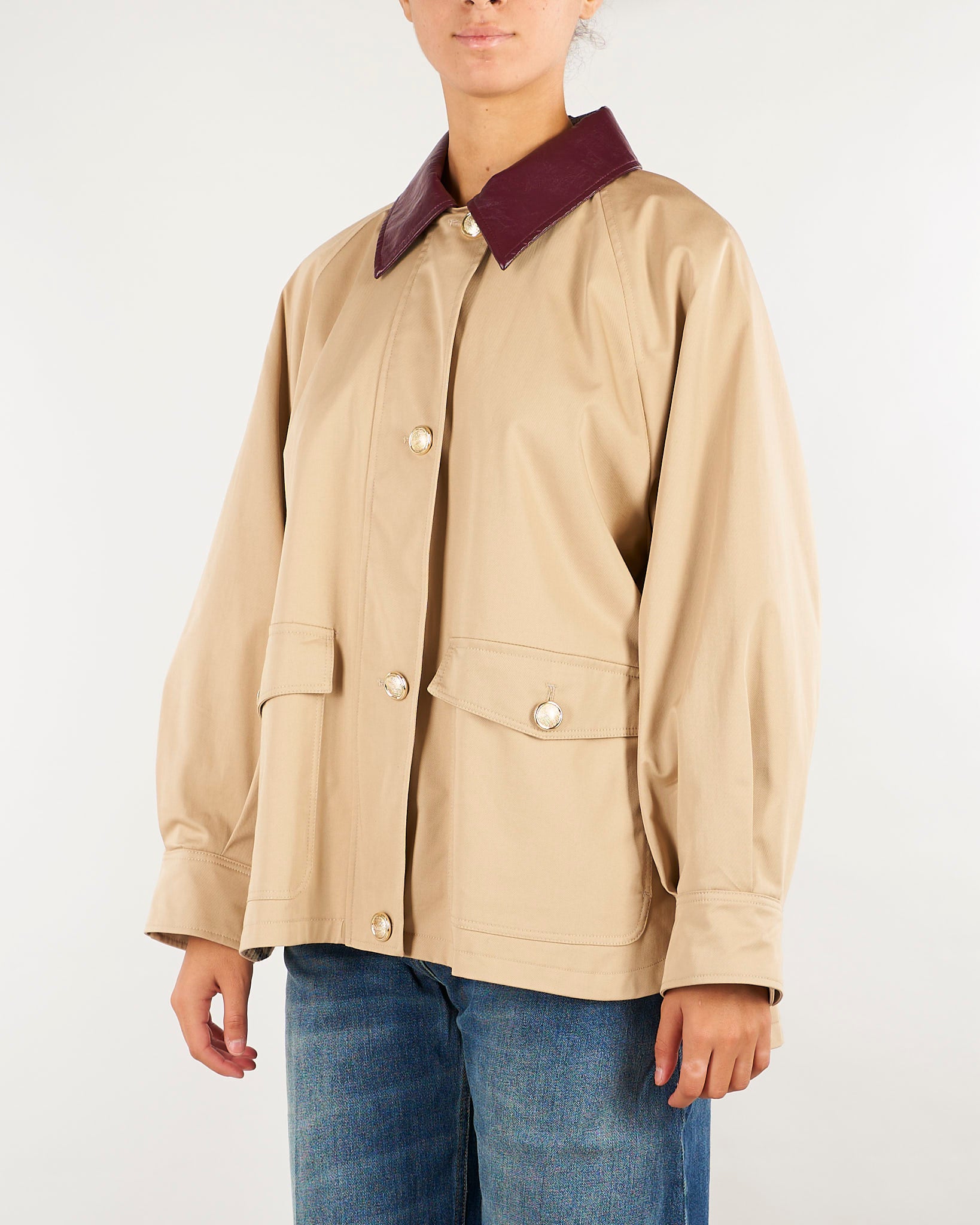 Giaccone Beige in gabardina stretch MLLEDITTO 1 MARELLA 