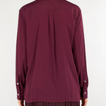 Camicia Bordeaux con taschini in misto seta MLLFESTOSO1 4 MARELLA 