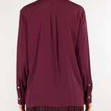 Camicia Bordeaux con taschini in misto seta MLLFESTOSO1 4 MARELLA 