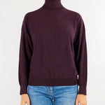 Maglia Bordeaux a lupetto con micro paillettes MLLGESTO 2 MARELLA 