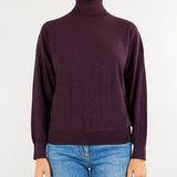 Maglia Bordeaux a lupetto con micro paillettes MLLGESTO 2 MARELLA 