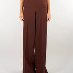 Pantalone Tabacco wide leg in twill di misto lana MLLGHINEA 4 MARELLA 