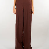 Pantalone Tabacco wide leg in twill di misto lana MLLGHINEA 4 MARELLA 