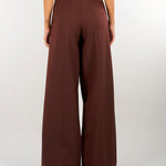 Pantalone Tabacco wide leg in twill di misto lana MLLGHINEA 4 MARELLA 