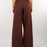 Pantalone Tabacco wide leg in twill di misto lana MLLGHINEA 4 MARELLA 