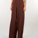 Pantalone Tabacco wide leg in twill di misto lana MLLGHINEA 4 MARELLA 