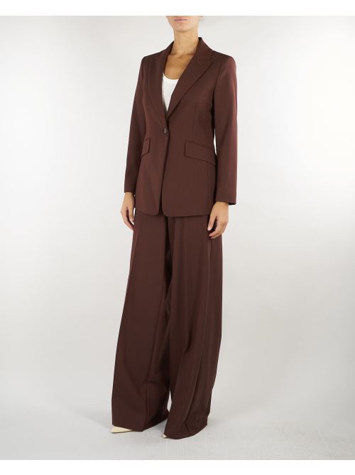 Pantalone Tabacco wide leg in twill di misto lana MLLGHINEA 4 MARELLA 