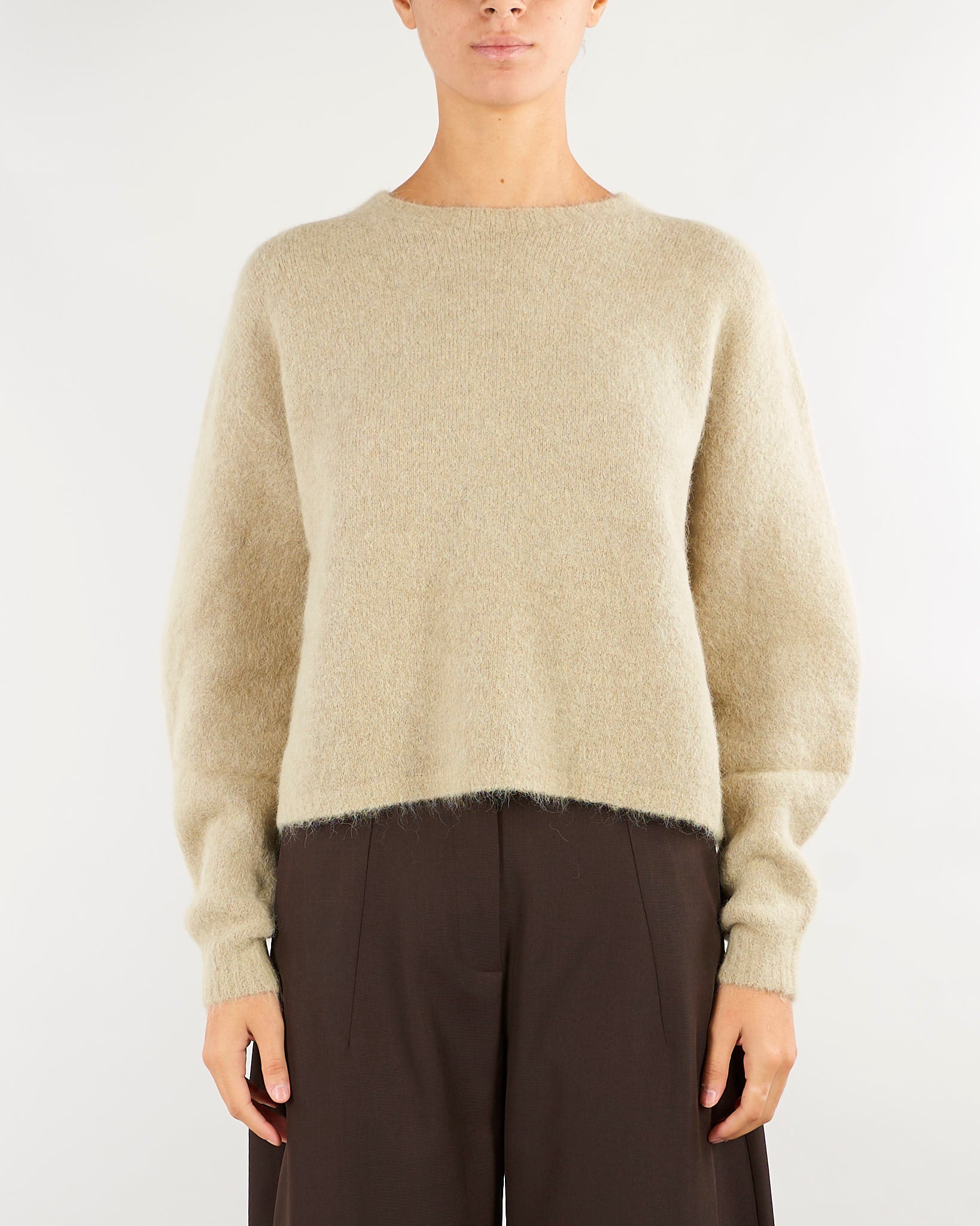 Maglia Beige girocollo in alpaca suri MLLGIUNCO 3 MARELLA 