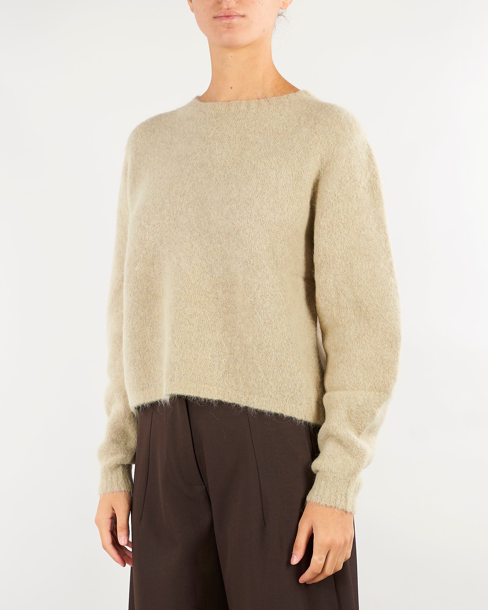 Maglia Beige girocollo in alpaca suri MLLGIUNCO 3 MARELLA 