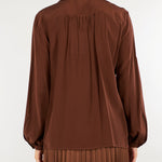 Camicia Tabacco in seta lavata con fiocco MLLMORA 4 MARELLA 