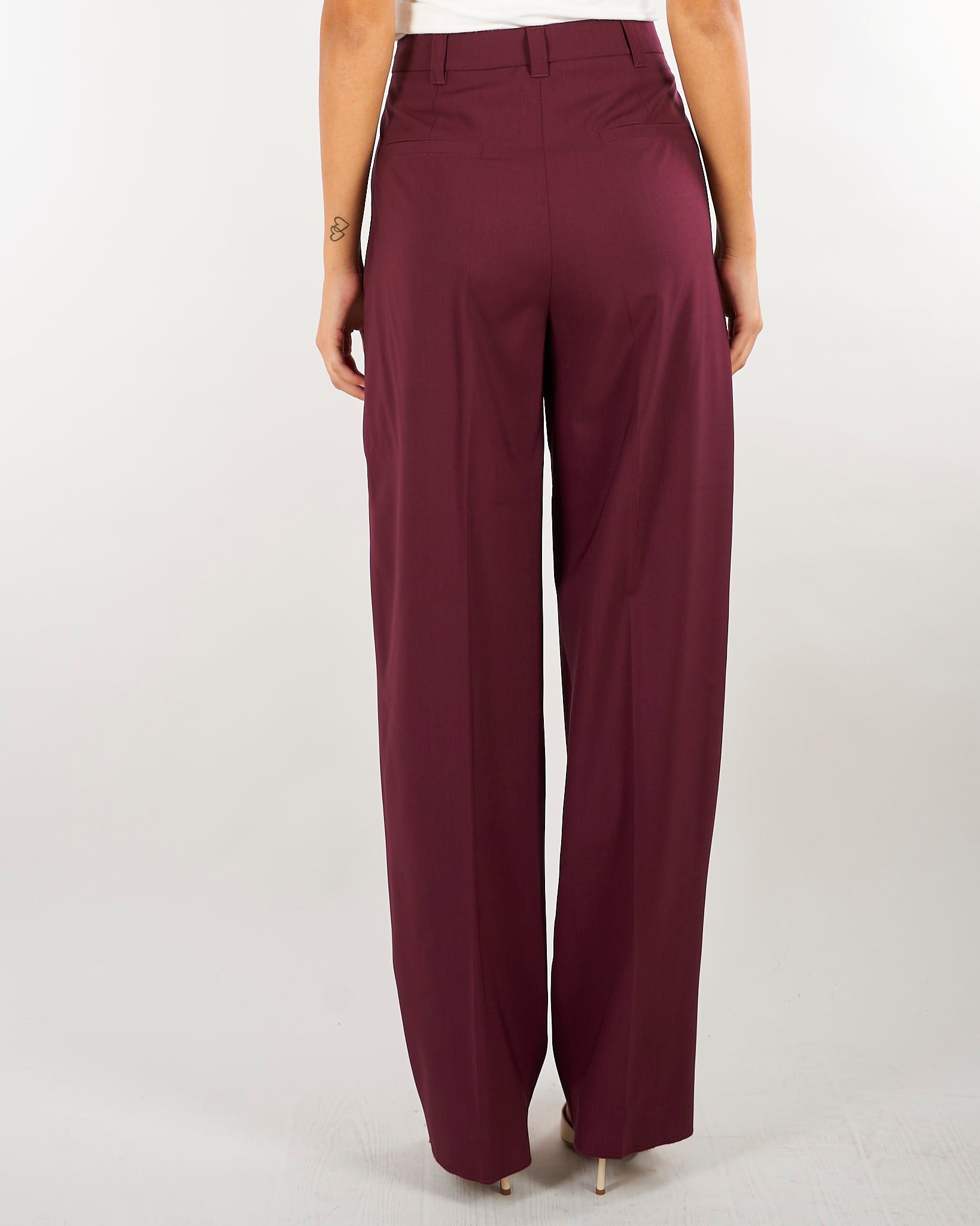 Pantalone carrot Bordeaux in lana stretch MLLODINO 3 MARELLA 