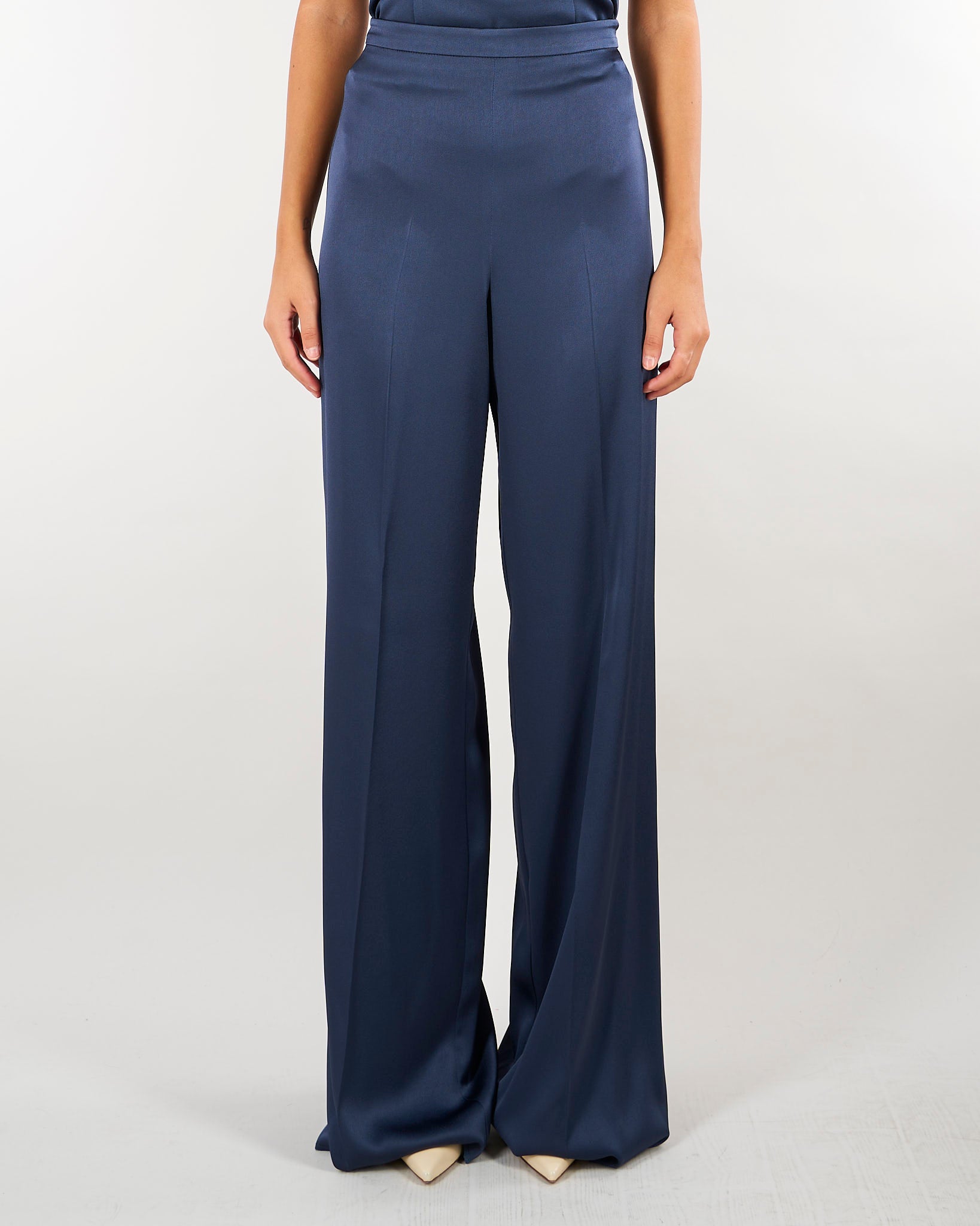 Pantalone Blu in satin MLLPESI 3 MARELLA 