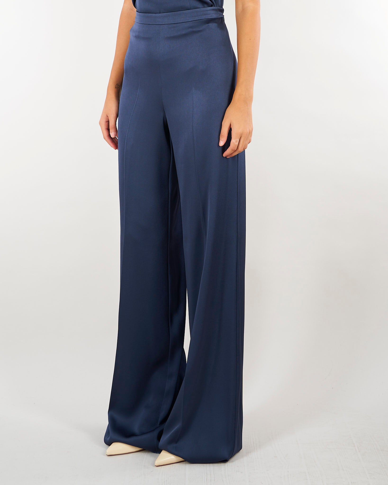 Pantalone Blu in satin MLLPESI 3 MARELLA 