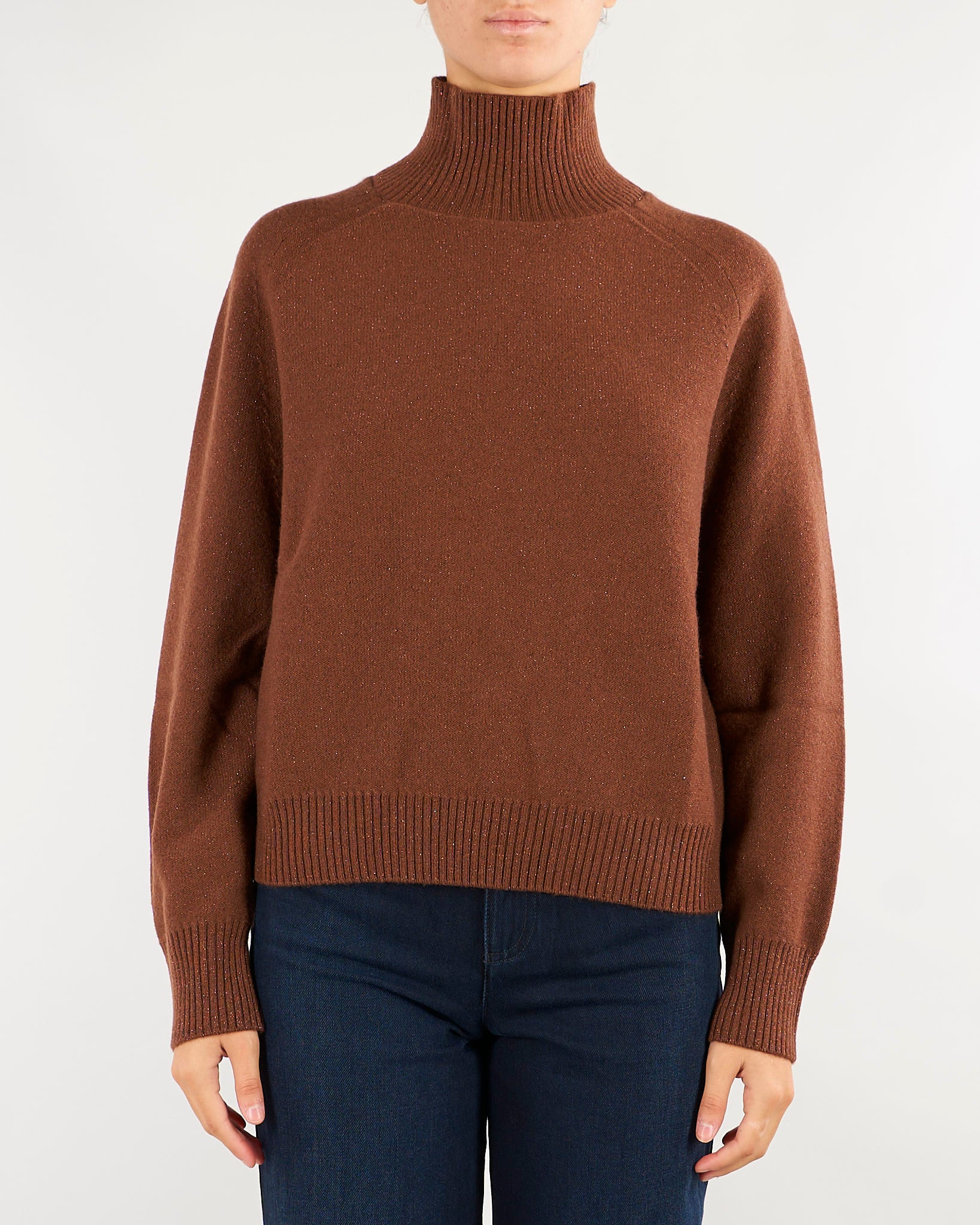Maglia Tabacco in lana cashmere e lurex MLLTORRE 3 MARELLA 