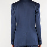 Blazer Blu monopetto in satin MLLZIMINO 3 MARELLA 