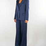 Blazer Blu monopetto in satin MLLZIMINO 3 MARELLA 