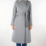 Cappotto Grigio doppiopetto in lana BCOLLAG 11 MAX MARA STUDIO 