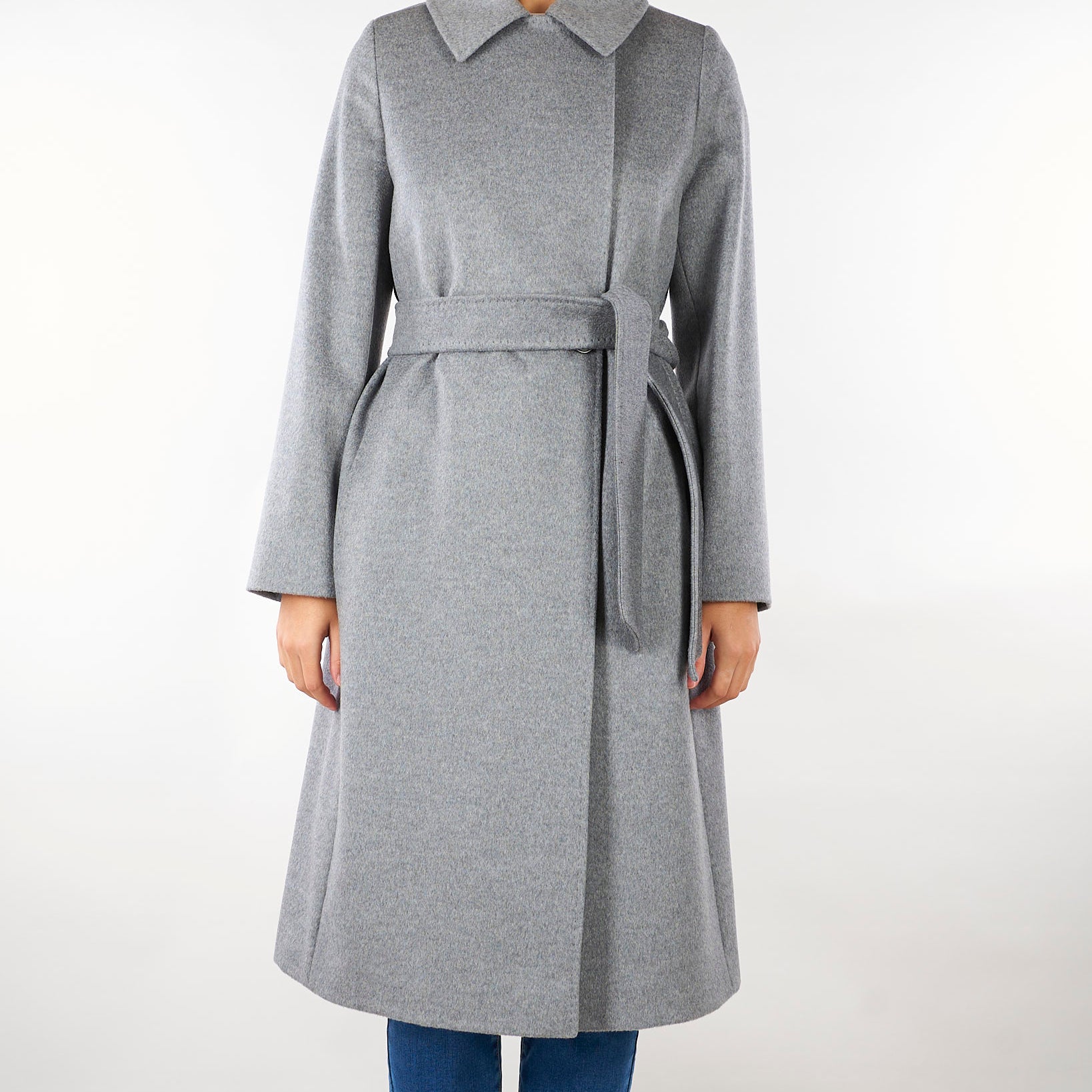 Cappotto Grigio doppiopetto in lana BCOLLAG 11 MAX MARA STUDIO 