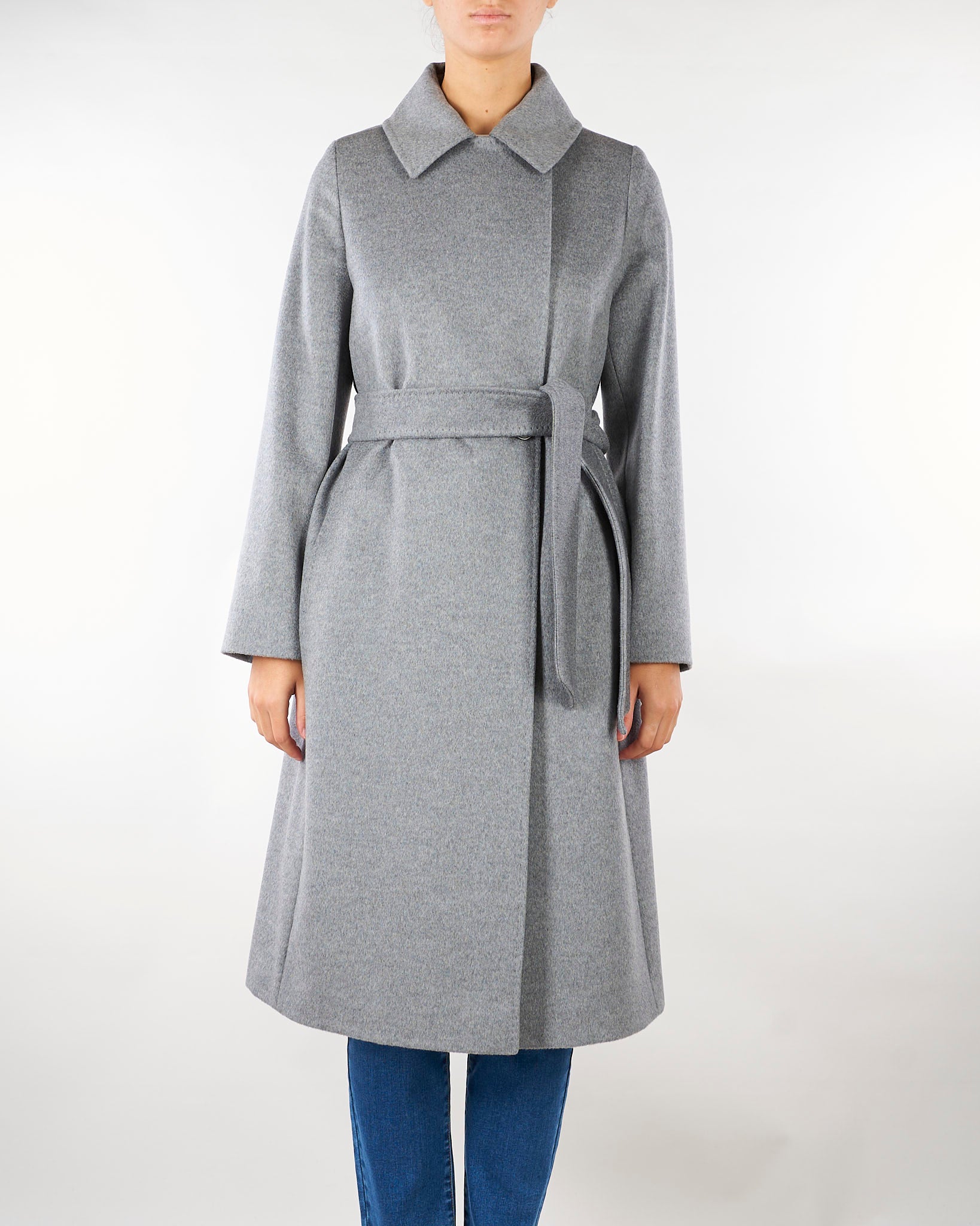 Cappotto Grigio doppiopetto in lana BCOLLAG 11 MAX MARA STUDIO 