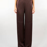 Pantalone Moro palazzo in envers satin MSEALPACA 60 MAX MARA STUDIO 