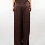 Pantalone Moro palazzo in envers satin MSEALPACA 60 MAX MARA STUDIO 