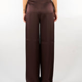 Pantalone Moro palazzo in envers satin MSEALPACA 60 MAX MARA STUDIO 