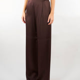 Pantalone Moro palazzo in envers satin MSEALPACA 60 MAX MARA STUDIO 