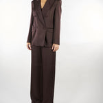 Pantalone Moro palazzo in envers satin MSEALPACA 60 MAX MARA STUDIO 