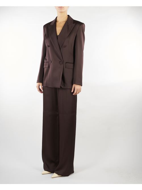 Pantalone Moro palazzo in envers satin MSEALPACA 60 MAX MARA STUDIO 