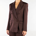 Blazer Moro doppiopetto in envers satin MSEARCA 60 MAX MARA STUDIO 