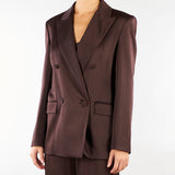 Blazer Moro doppiopetto in envers satin MSEARCA 60 MAX MARA STUDIO 