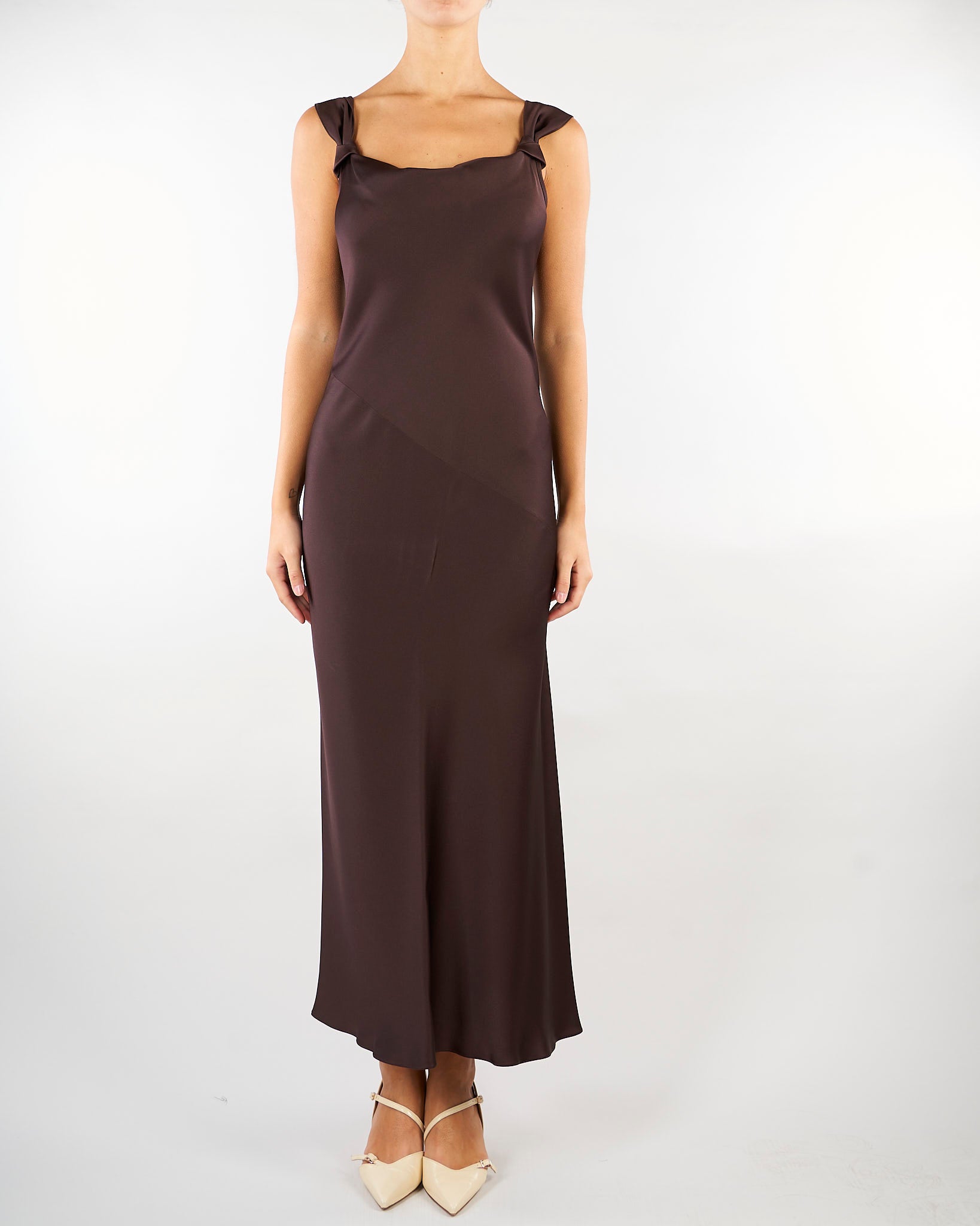 Abito Moro slip dress in envers satin MSEDONO 60 MAX MARA STUDIO 