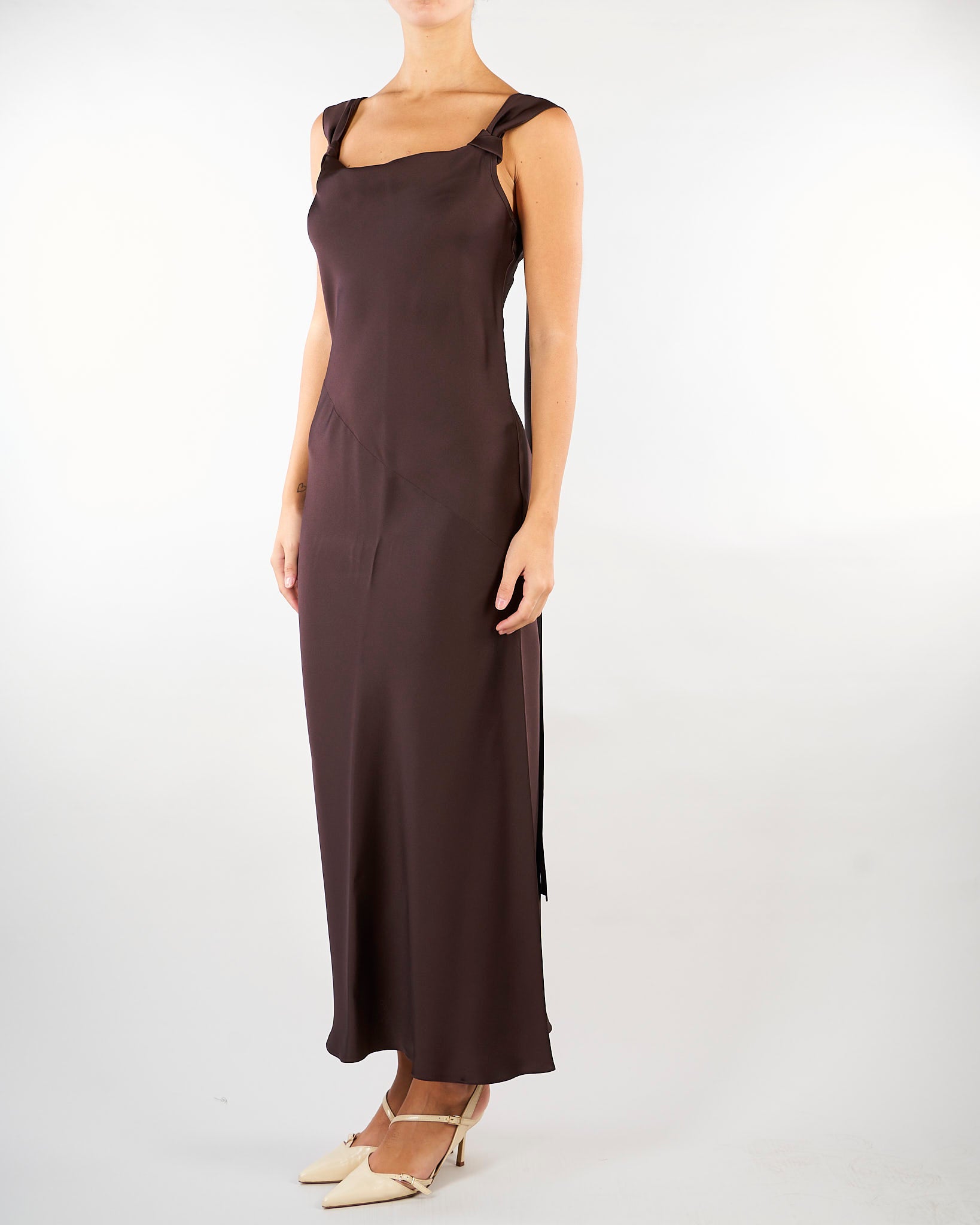 Abito Moro slip dress in envers satin MSEDONO 60 MAX MARA STUDIO 