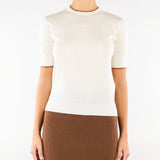 Maglia Panna-Cuoio in filato di lana e seta MSTAGENDA 12 MAX MARA STUDIO 
