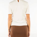 Maglia Panna-Cuoio in filato di lana e seta MSTAGENDA 12 MAX MARA STUDIO 