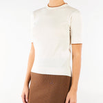 Maglia Panna-Cuoio in filato di lana e seta MSTAGENDA 12 MAX MARA STUDIO 