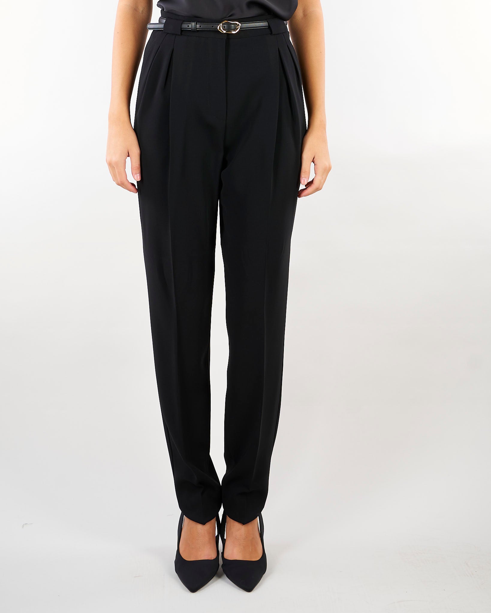 Pantalone Nero carrot in cady tecnico MSTBIMBA 1 MAX MARA STUDIO 
