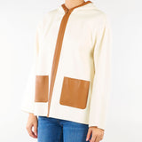 Cappotto Panna-Cuoio con cappuccio in lana, seta e cachemire MSTCOMICA 3 MAX MARA STUDIO 