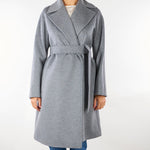 Cappotto Grigio a vestaglia in drap di lana MSTDRAVENNA 11 MAX MARA STUDIO 