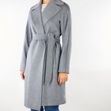 Cappotto Grigio a vestaglia in drap di lana MSTDRAVENNA 11 MAX MARA STUDIO 