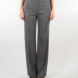 Pantalone Nero-Bianco flare in jersey jacquard MSTEDICOLA 1 MAX MARA STUDIO 